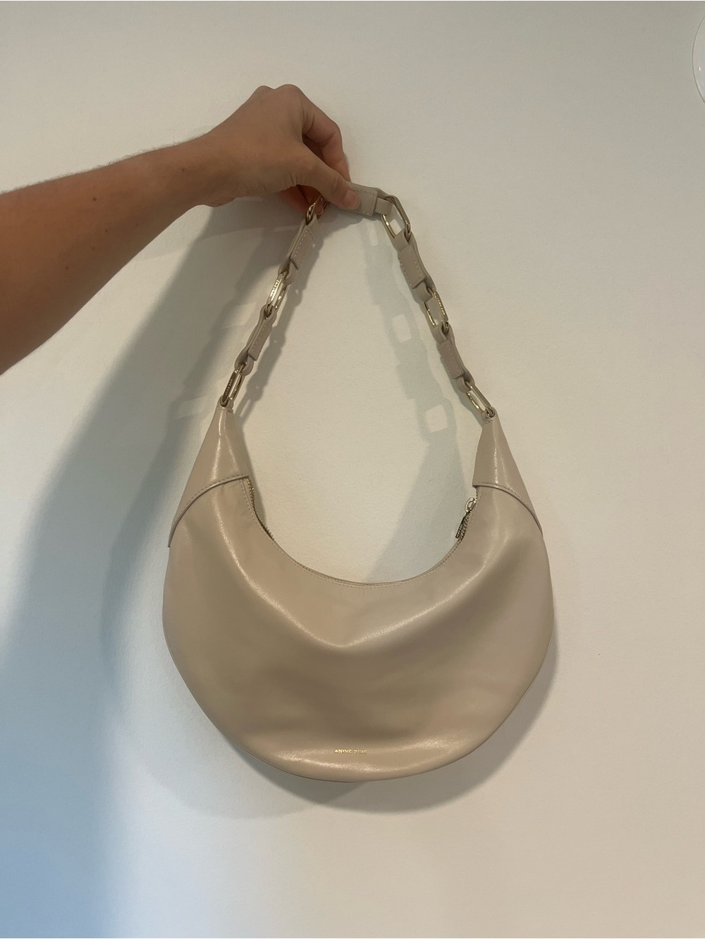 Anine Bing Kate Hobo Bag in Bone